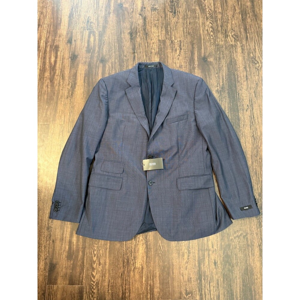 Hugo Boss Sport Coat Men's Size 46R Blue Two button Double Vented Pictures*